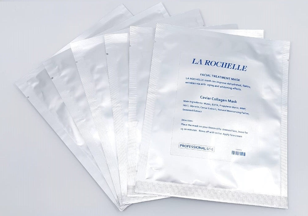 LA ROCHELLE CAVIAR COLLAGEN MASK 6 PCS LA ROCHELLE 歌麗姬寶 魚子美肌面膜6片 LA ROCHELLE CAVIAR COLLAGEN MASK 6 PCS