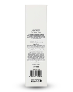 韓國ARÛMEE 愛詩夢凝 水凝美白爽膚水   ARÛMEE PRO-WHITE TONER  140ML  (男女適用 / UNISEX)