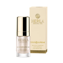 Load image into Gallery viewer, HERLA GOLD SUPREME 24k Gold Superior Anti-Wrinkle Eye Repair Gel  24K 黃金微粒抗皺眼部修復凝膠 - 15ml
